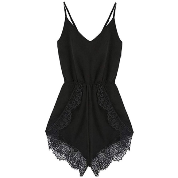 Other - -SOLD- Black Lace Romper
